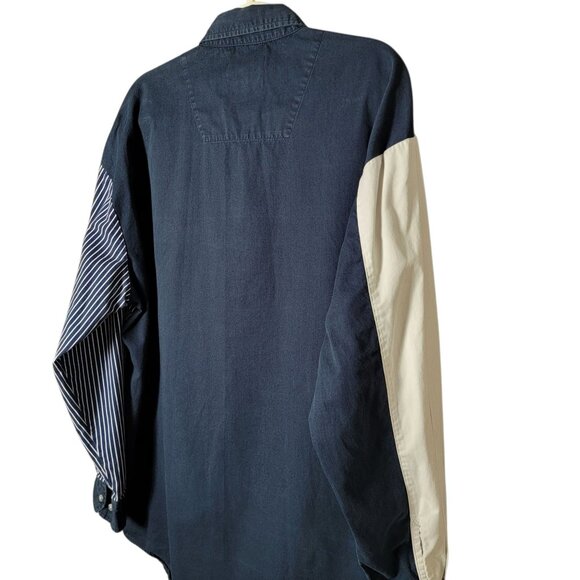 VTG Mo Betta Garth Brooks Mens Striped Colorblock Western Button Down Shirt XXL - Picture 5 of 9